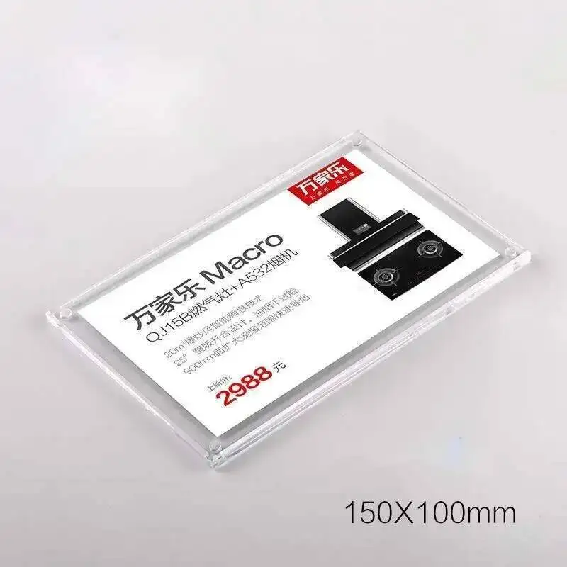5 STKS A6 Counter Top Acryl Magnetisch Teken Poster Frame Display Stand Product Prijs Label Nummer Kaarthouder Rack 10X15 CM