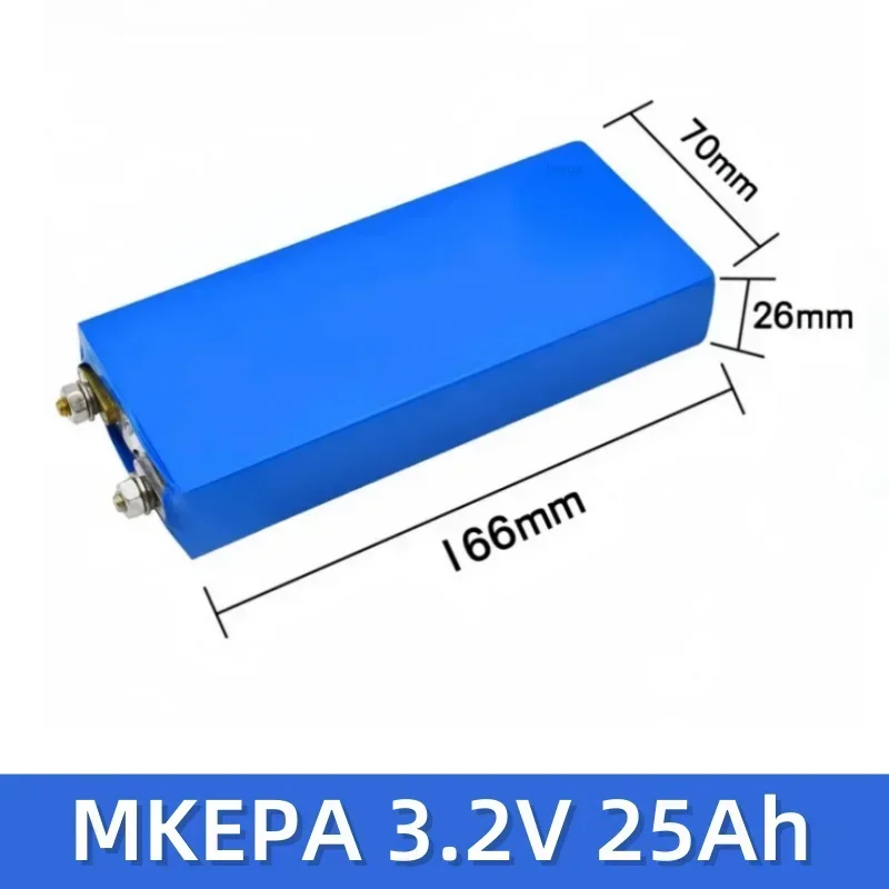 3.2V 25Ah Battery Cell Lithium Iron Phosphate Deep Cycles for DIY lpega 12V 24V 36V 48V Solar Energy Outdoors Power, EV Boats