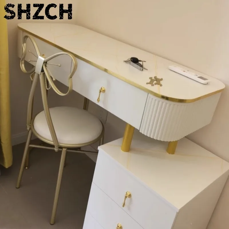 Portable Nail Art Stool with Detachable Backrest,‌Adjustable Butterfly Vanity Chair,  Fashion-Forward Home Makeup Station