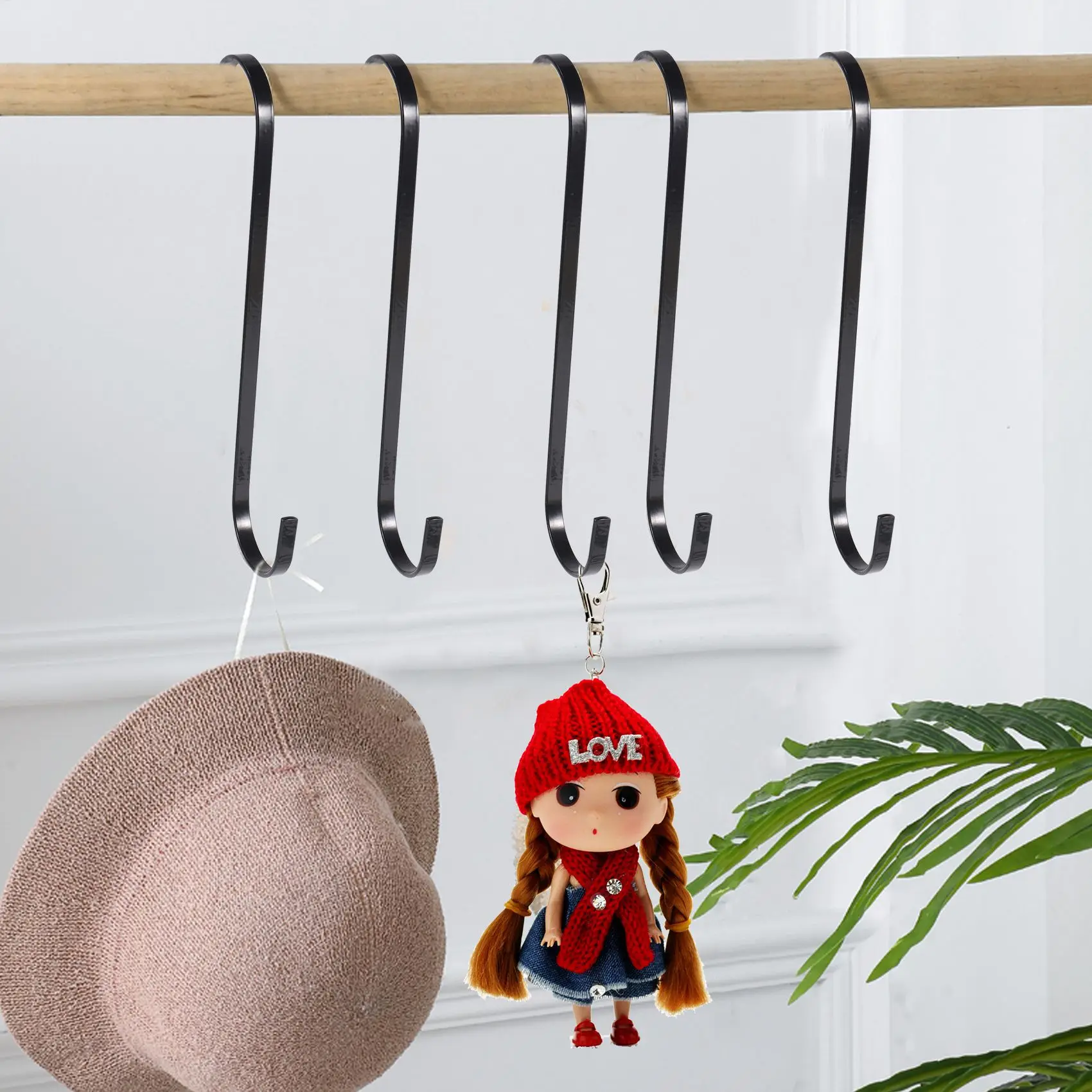 10แพ็คพิเศษขนาดใหญ่10นิ้วตะขอ S ยาวสำหรับแขวนพืช, ตะกร้า, สาขาต้นไม้, ตู้เสื้อผ้า, สวน, Pergola, ใช้ในร่มกลางแจ้ง