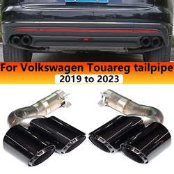 For 2019 to 2023 Volkswagen Touareg 2.0 3.0 displacement exhaust pipe upgrade quad out sport black muffler tip