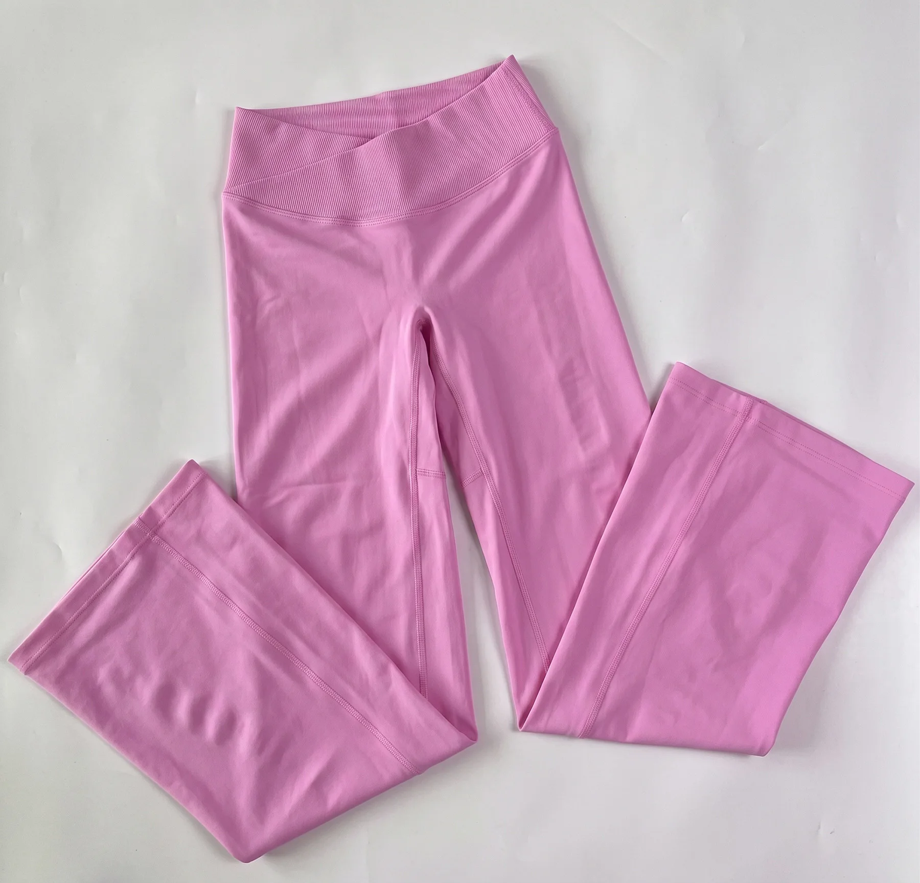 Vision Flares Leggings Women V Crossover Seamless Yoga Pants No Front Seam Sports Leggings Bootcut Workout Pants Tummy Control