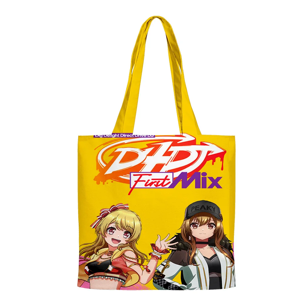 

D4DJ All Mix Anime 2023 New Bag Shopping Bags Reusable Shoulder Shopper Bags Casual Handbag