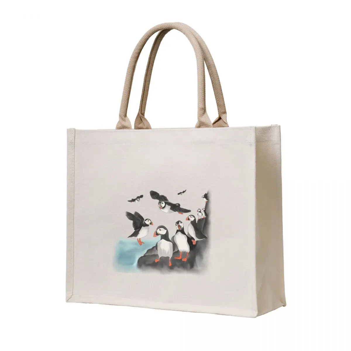 

Puffins and Cliff Tote Bag shopping trolley bag shopper bags Shopper shopping bag