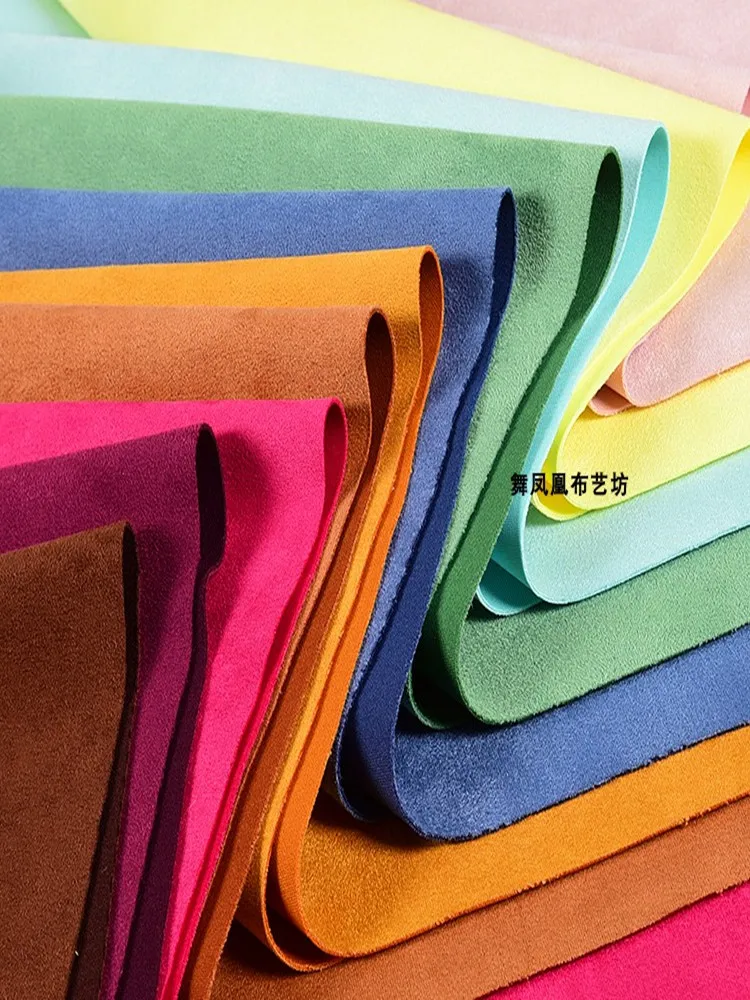 Thickened Suede Fabric By The Meter for Dress Coats Clothing Pillowcases Sewing Imitation Suede Cloth Draping Soft Bouncy Silky