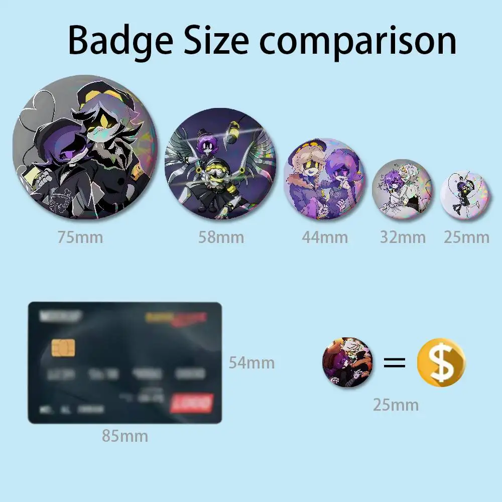 M-Murder D-Drones N Uzi Button Pin Daily Stylish Ornament Badge Exquisite Round Brooches Backpack Accessorie