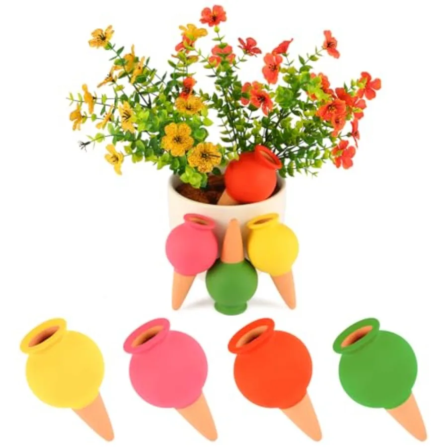 

8 шт., терракотовый полив растений, самополивные шипы, самополивная вставка для горшка, керамический автоматический полив, устройство просачивания воды