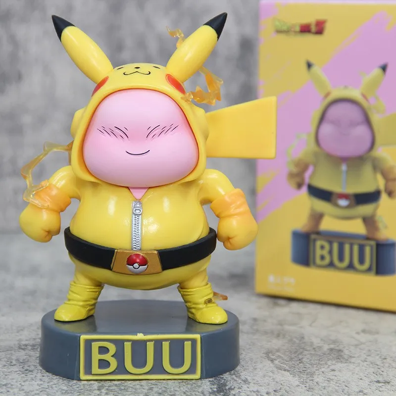 

Dragon Ball Buu Cos Pikachu Pokemon 12cm Standing figure Pvc Statue Model Decoration Collection Toy Doll Christmas Gift