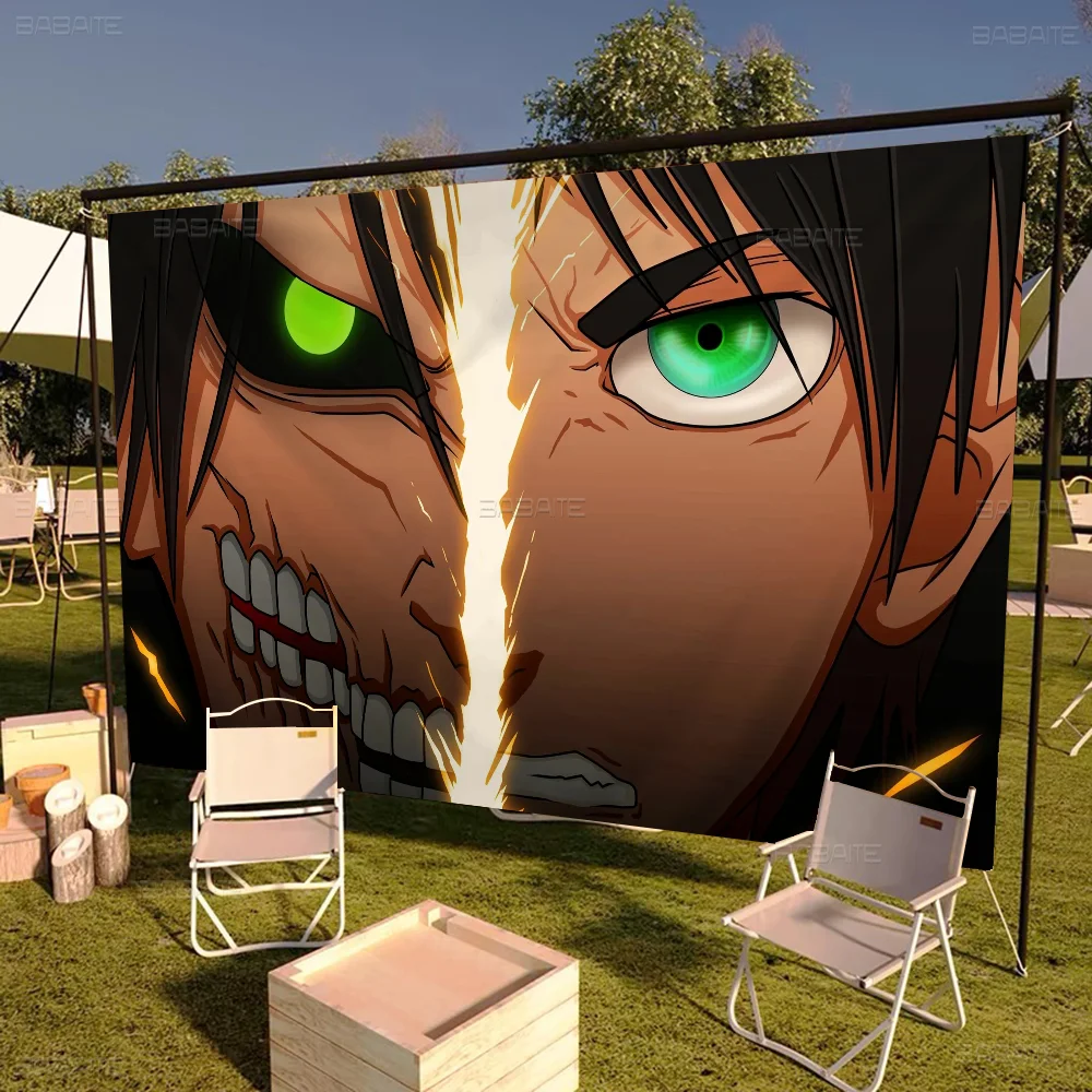 Shingeki No Kyojin High End Quality Banner Printing Artistic Atmosphere Style Camping Flag