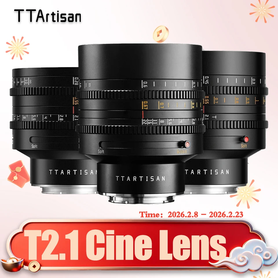 

TTArtisan 35mm 50mm 85mm T2.1 Full Frame Creative Bokeh Cine Lens for Camera Photography with Sony E Canon RF Nikon Z Lumix L