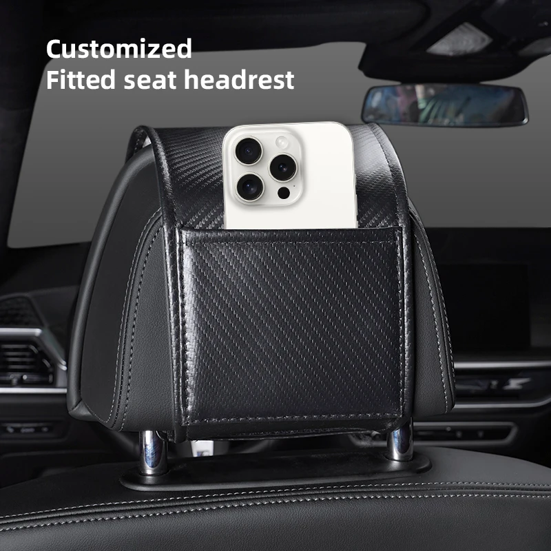 Car Seat Headrest Auto Pillow Case Neck Cover Accessories For Renault ZOE QM6 Austral Kardian Rafale Kangoo Arkana Clio Koleos