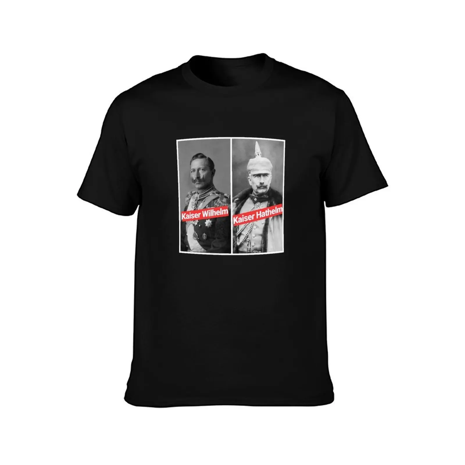 Emperor Wilhelm Kaiser Hathelm T-Shirt, Summer Casual Cotton Tee, Oversized Streetwear Tops, Vintage Graphic Print, 100% Cotton