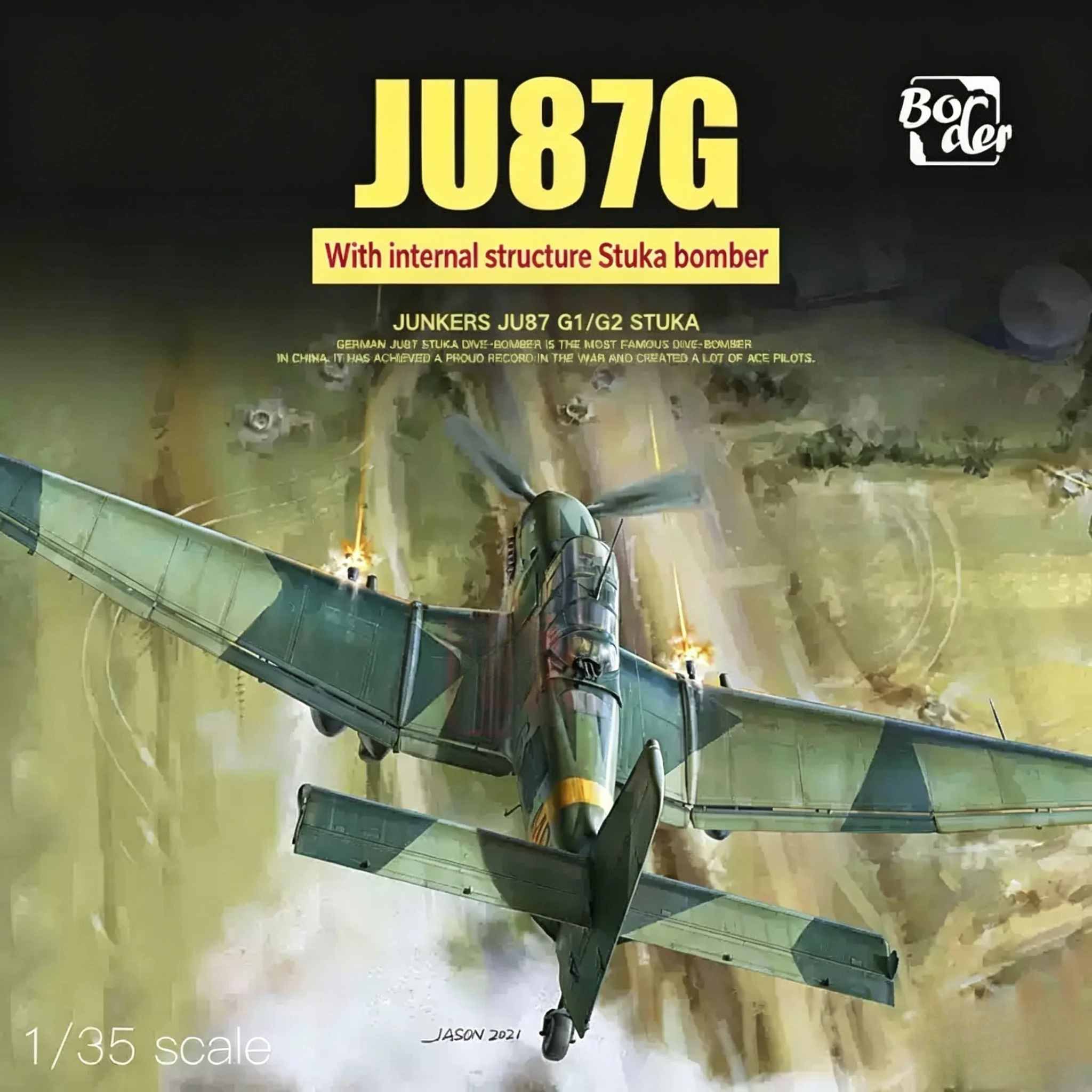 

Модель самолета BF-002 в масштабе 1/35: Германия Ju87G Stuka (штурмовик-бомбардировщик) с полным пластиковым интерьером, набор для сборки.