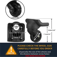 GUGULUZA 1 Pair Replacement Luggage Wheel Repair Suitcase Bag Parts Spinner Wheels Casters for Travel Case Customs Box ST0044 2