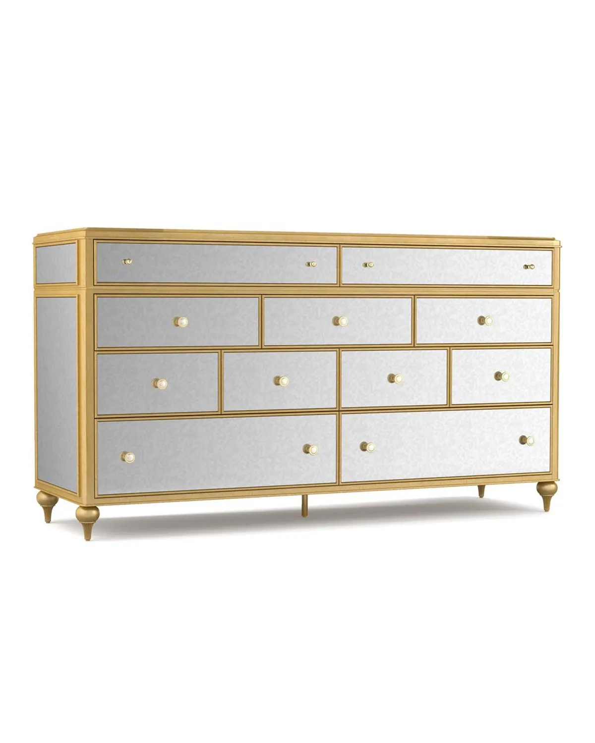 

neoclassical gold retro living room dining side cabinet mirror retro mirror multi-functional locker