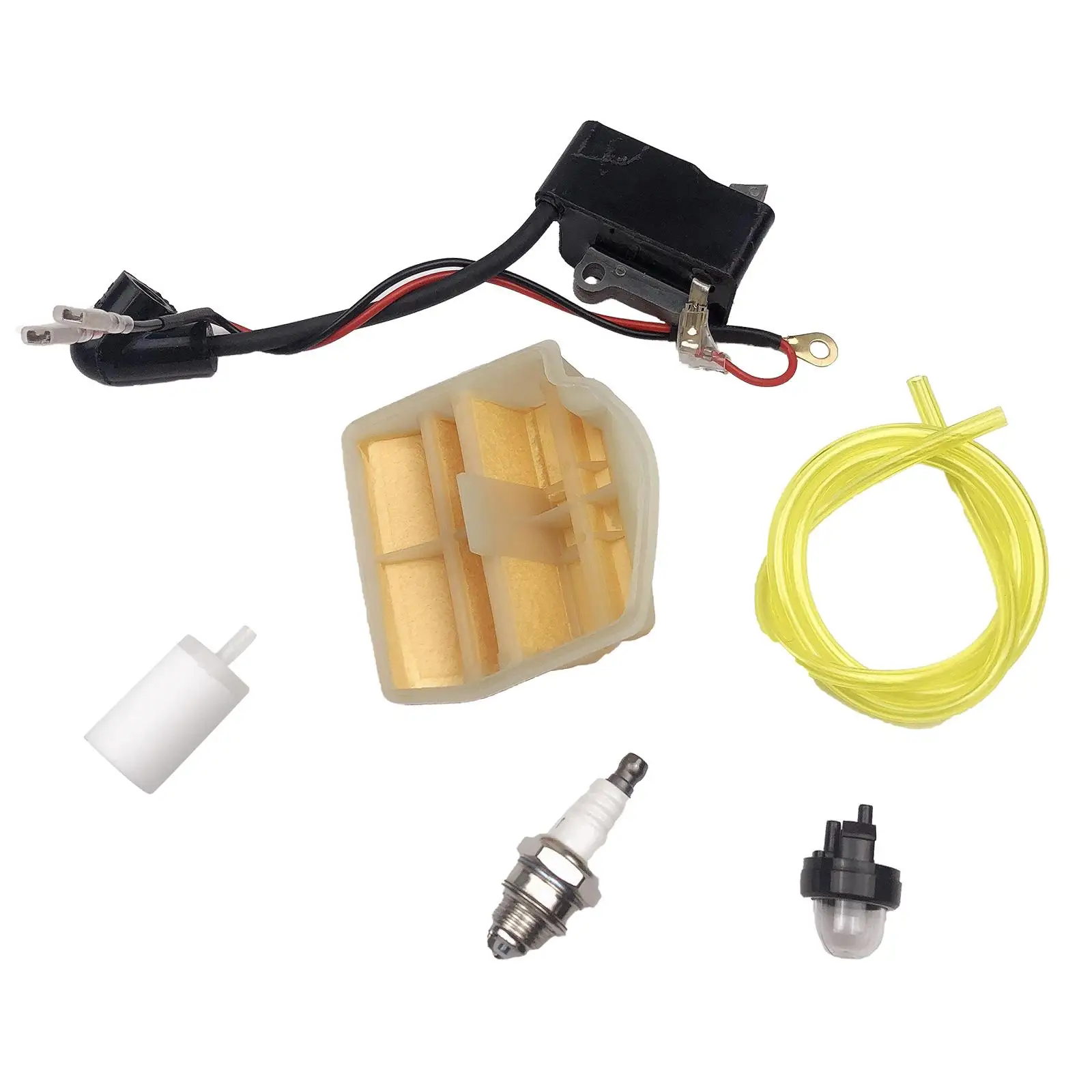 Ignition Coil Kits for HUS 445 450 Chainsaw Spare Tool Replacement Primer Bulb Spark Plug Parts Accessories