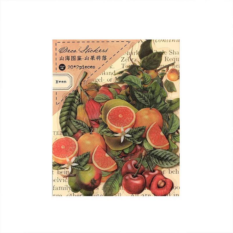 40 Pcs/pack Vintage Animals Plants Decorative Sticker Collage Scrapbooking Label Diary Album Journal Planner