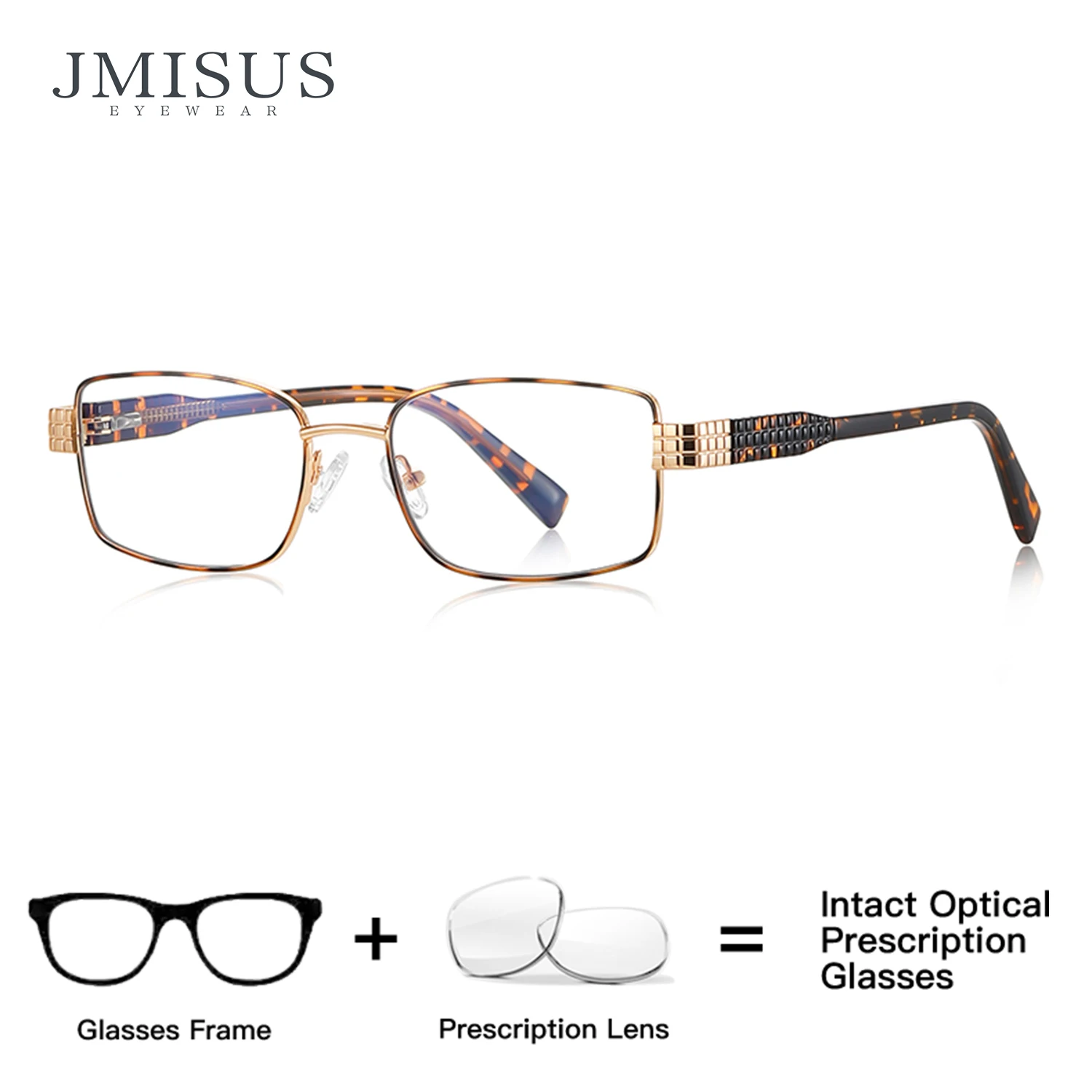 

JMISUS 2025 New Arrivals Small Rectangle Prescription Eyeglasses Women for High-quality Metal Photochromic Optical Glasses