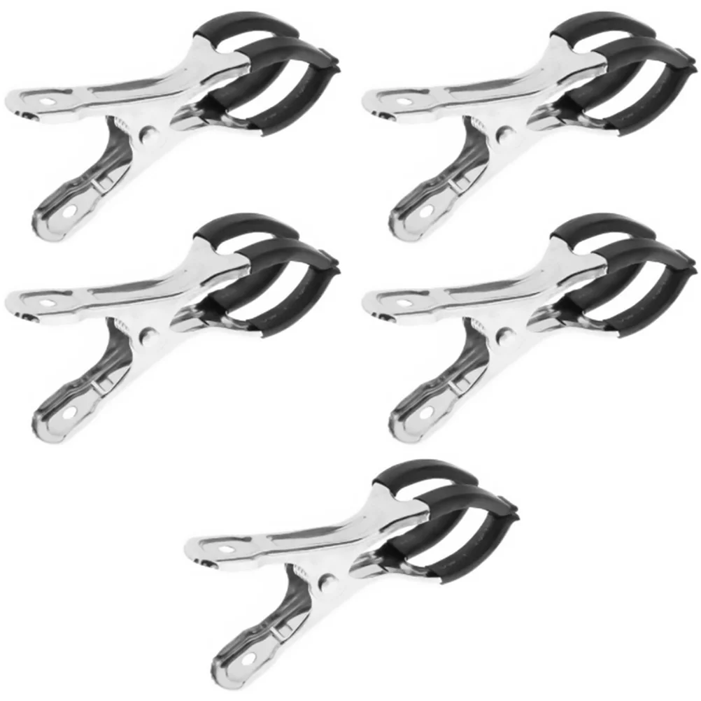 

5 Pcs Flute Repair Part Sax Spacer Clips Wind Instruments Stainless Steel Indentation Big Heavy Duty