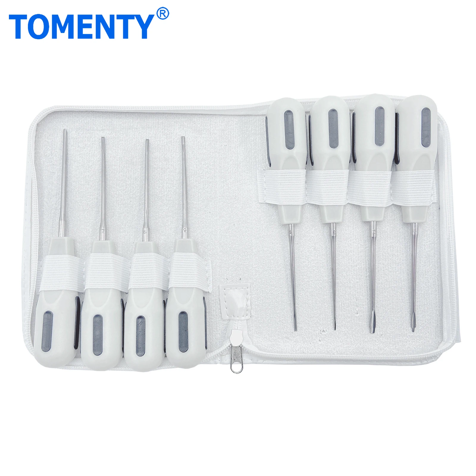 8Pcs/Set Dental Luxating Lift Elevator Minimally Surgery Extracting Apical Curved Root With Dental Lab Instrument