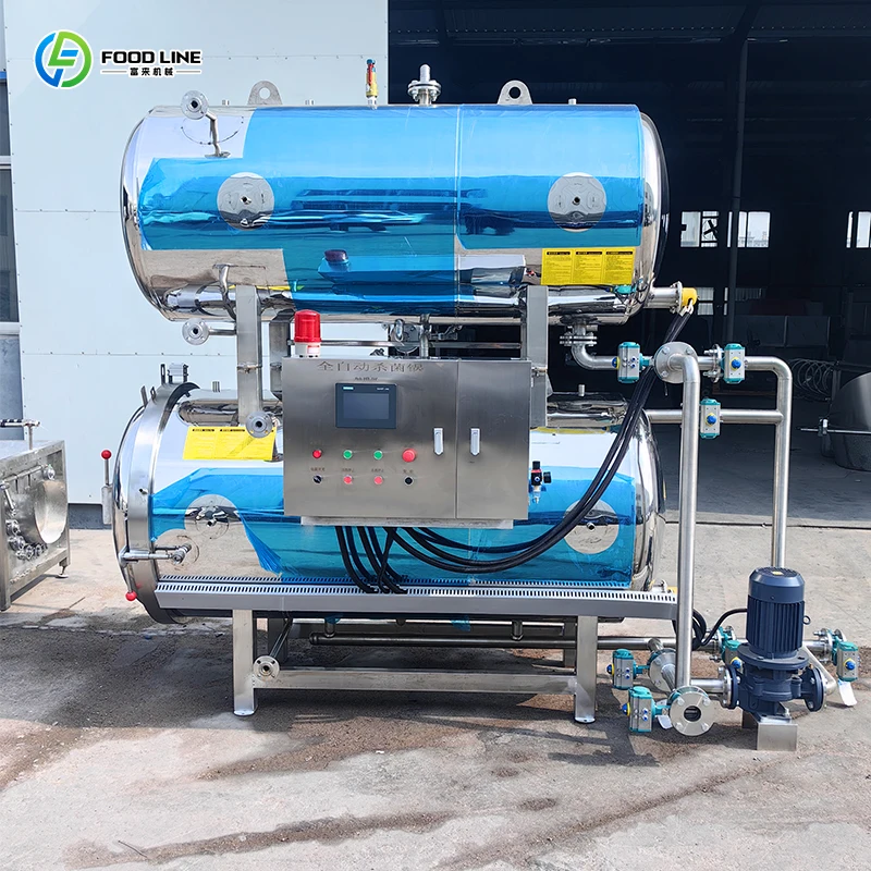 Customized Horizontal Industrial Autoclave Steam Retort Sterilizer for Canning Food