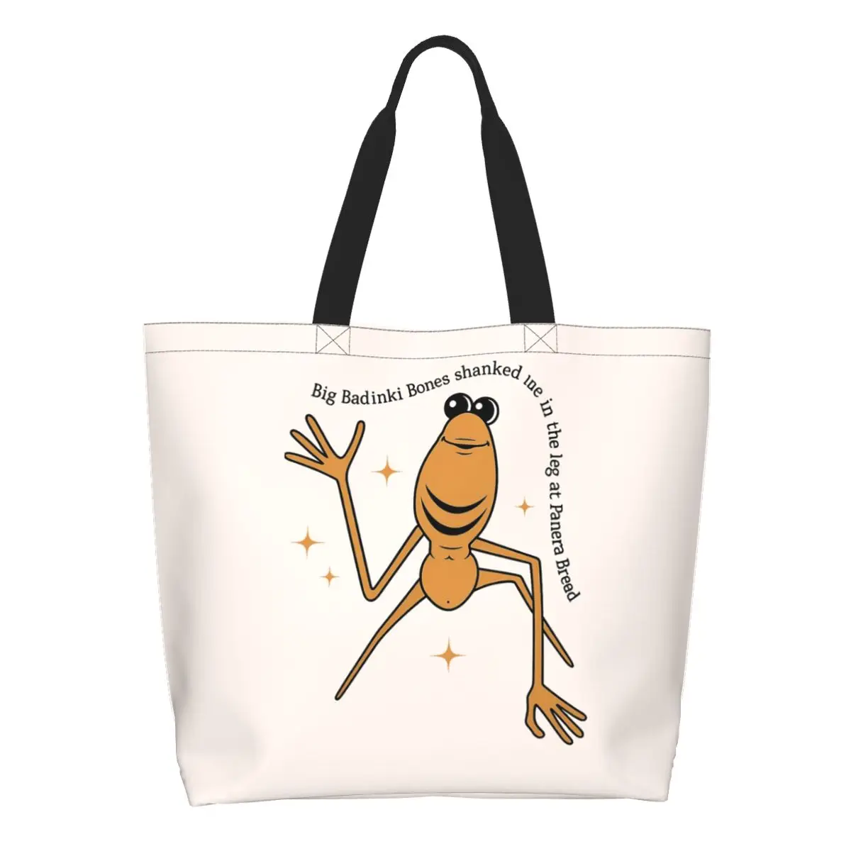 Marcus The Worm Robert Help Meme Brain Rot Shopping Tote Bag Canvas Large Capacity Shoulder Bags Shopper Grocery Handbag Women
