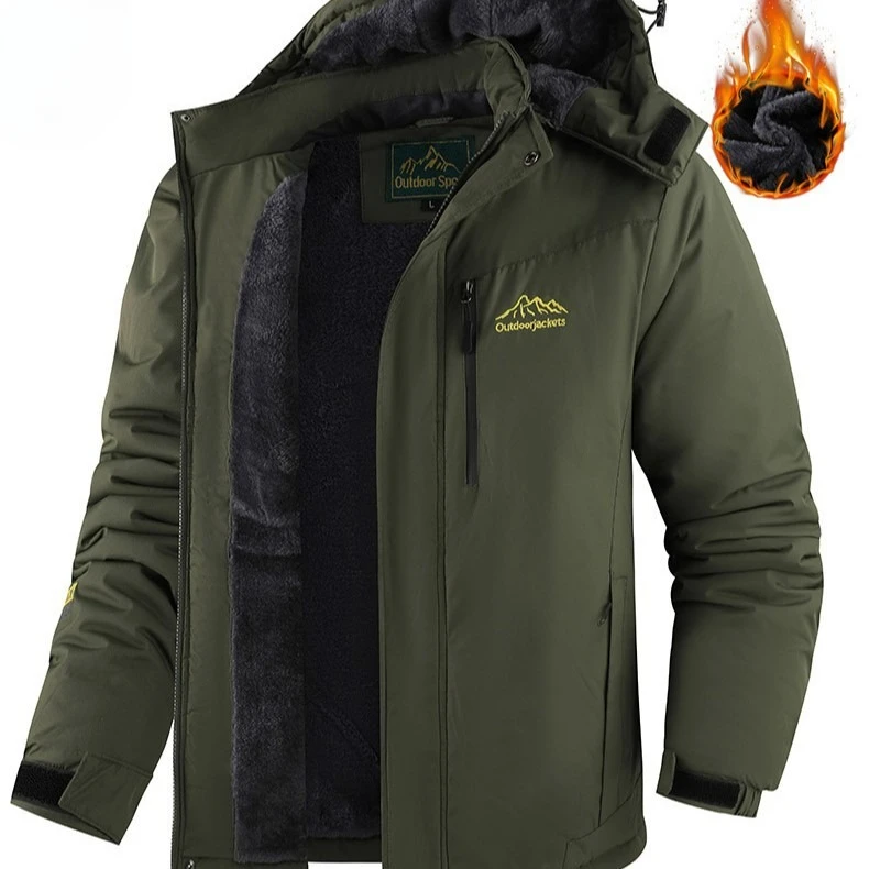 

Хит продаж: зимняя куртка больших размеров для активного отдыха, на флисовой подкладке, утолщенная, ветрозащитная, подходит для рыбалки, походов и велоспорта