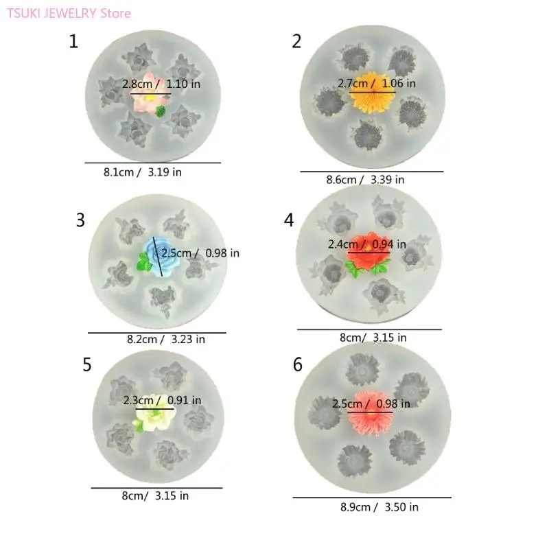 62ke قالب البتلة السيليكون المرن لكعكة الشوكولاتة صنع ملحقات صياغة غسالة الصحون آمنة #6