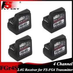1/2/4PCS FLYSKY FGr4S 4CH Built-in Single Antenna Bidirectional PWM/PPM/IBUS Output Receiver for FS-FG4 NB4 PL18 RC Transmitter