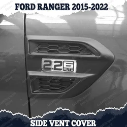 Matte Black Door Side Vent Cover Trim Guard For Ford Ranger T7 T8 2015-2020 Wildtrak XLT XL XLS LIMITED SPORT Car Accessories