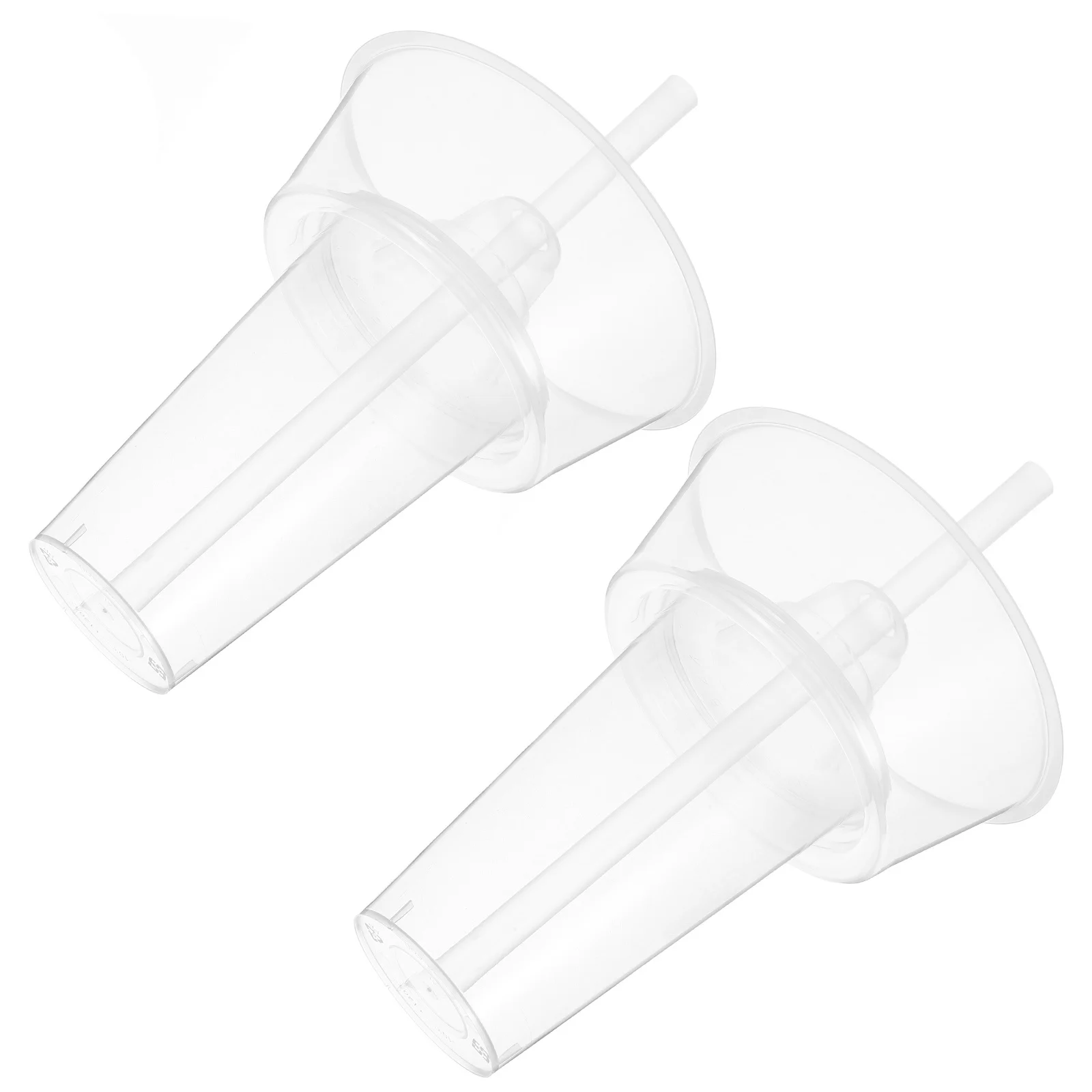 

2 Sets 240Ml Plastic Cups Reusable Hotpot Bowl Tumbler For French Fries Stackable Travel Cup Portable Clear Snack