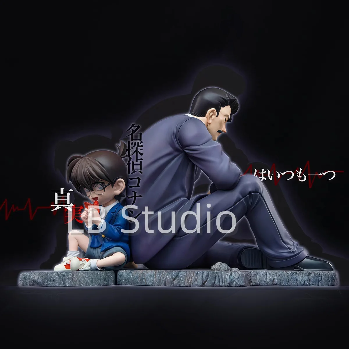 Anime Detective Conan Figure Conan Edogawa & Richard Moore Action Figure Collectible Statue Model Toy Gift