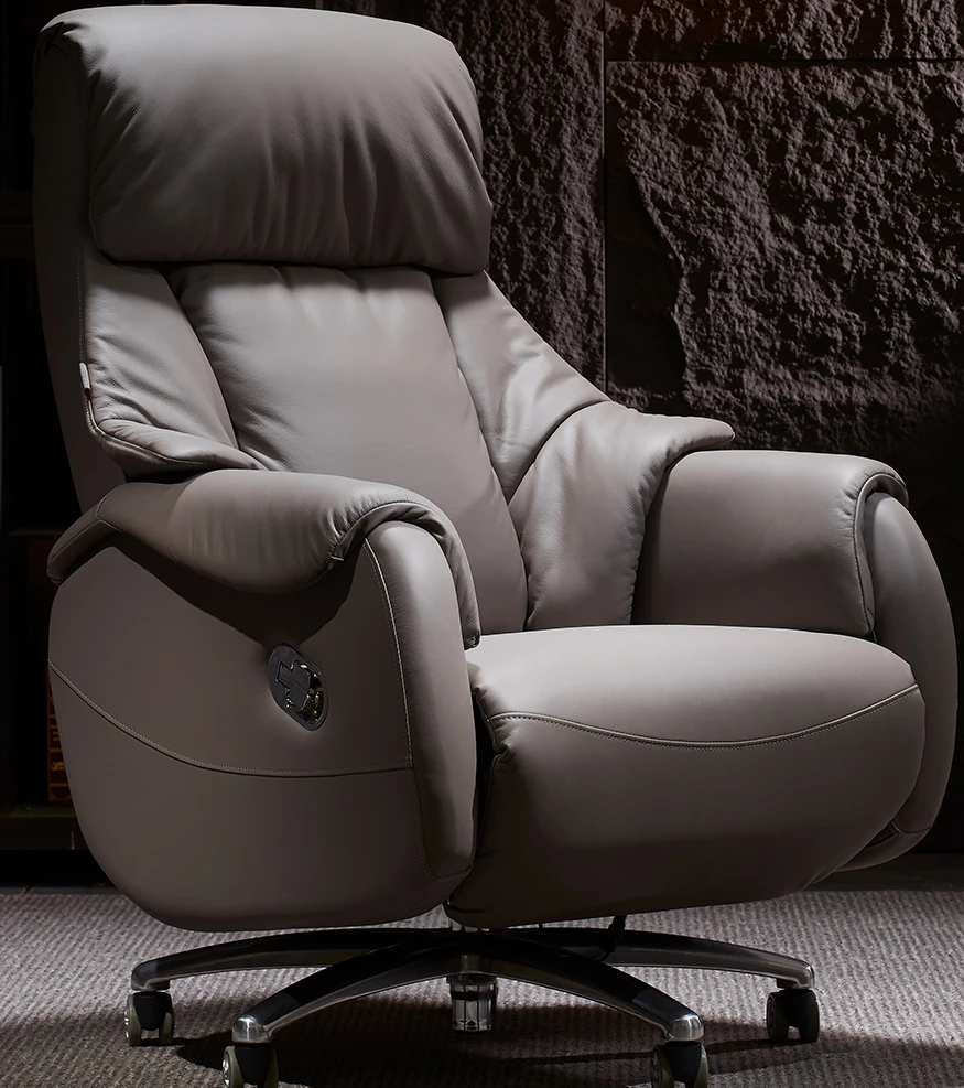 NEW 2Livable boss chair, leather electric chair, comfortable and long-lasting home study, high-end office reclining chair