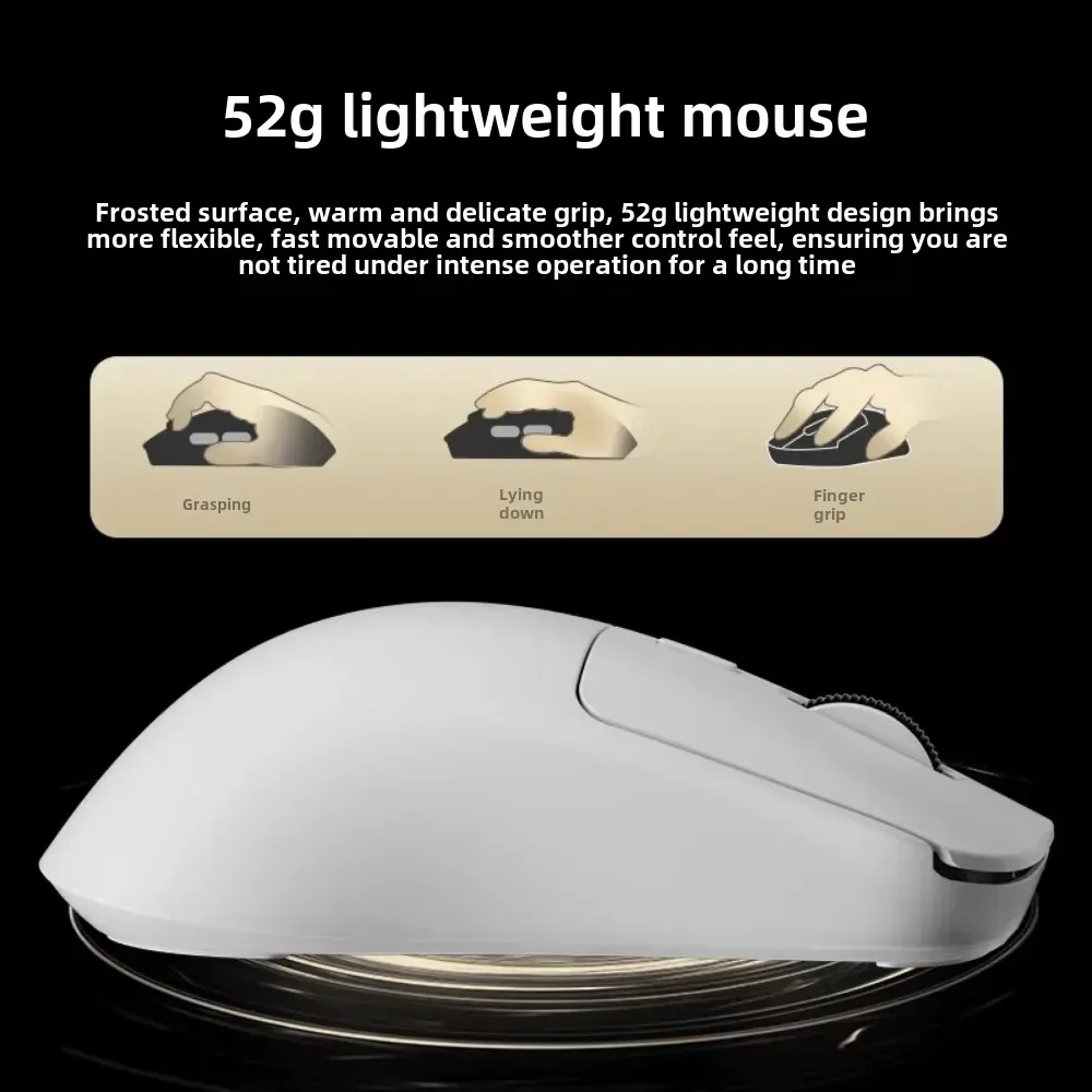 SKN Yinglong Gaming Mouse Wireless 3-Mode Bluetooth/2.4G/Wired 30000DPI PAW3950  Nano 8K Lightweight Low Latency S/M Web Drive