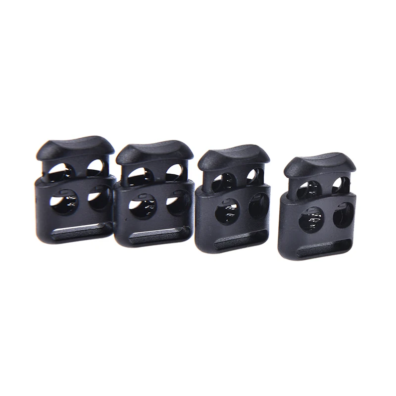 5Pcs Simple Black Nylon Shackle Carabiner D-ring Clip Webbing Backpack Buckle Shoes Buckle