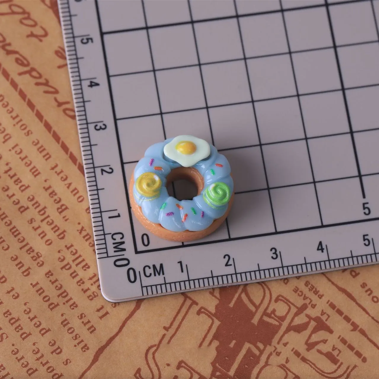8 stücke Neue Kawaii Harz Mini Flatback Donuts Cabochon Deco Teile Material Sammelalbum Decoden Charms Handwerk Sammelalbum Zubehör – Detail 7