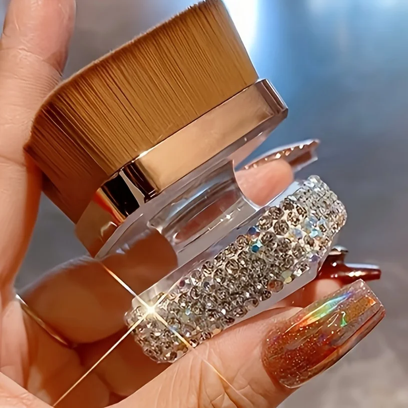 Leichte Luxus multifunktion ale Kunststoff Make-up Pinsel künstliche Diamant Reise tragbare Rouge Pinsel Foundation Pinsel Nagel Staub bru