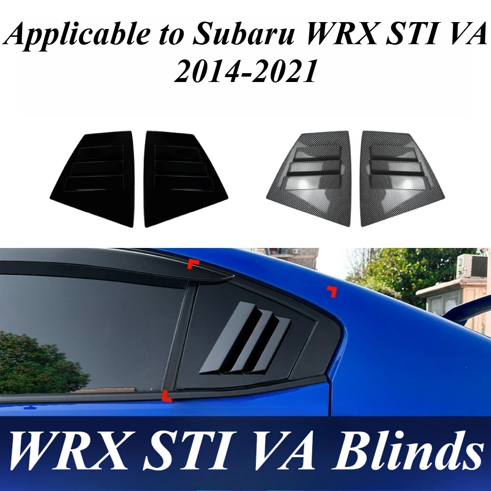 

For Subaru WRX STI VA 2014-2021 Triangle Side Window Louver Cover ABS Plastic Gloss Black Exterior Styling Accessories JDM Aero