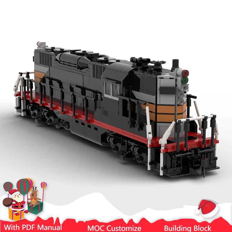 

1426, черный роскошный поезд MOC, изготовленные на заказ строительные блоки, модель, креативная сборка, кирпичи, демонстрационные игрушки, рождественские подарки для мальчиков и детей