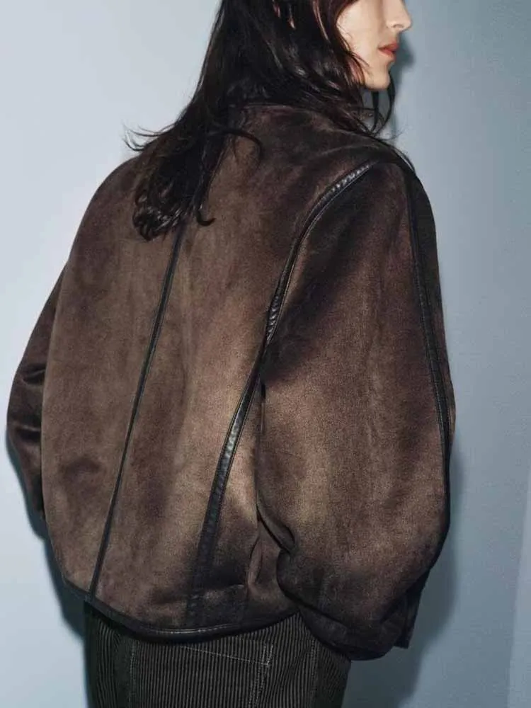 Nieuw binnen in Europese en Amerikaanse stijl, modieus dameskledingontwerp, veelzijdig dubbelzijdig jasje met lange mouwen