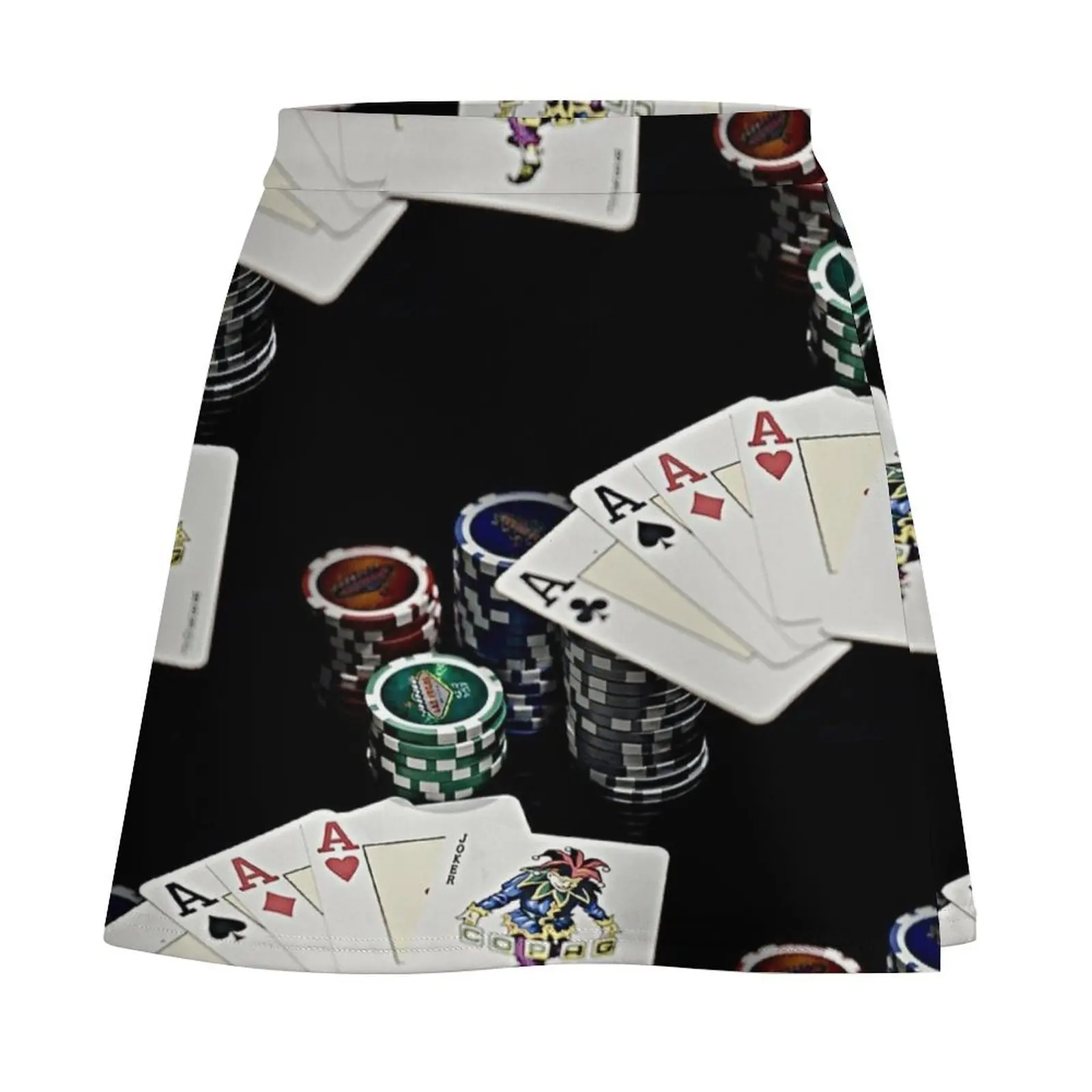 Poker Night Mini Skirt 90s vintage clothes Womens dresses 90s aesthetic korean style women clothing Mini Skirt