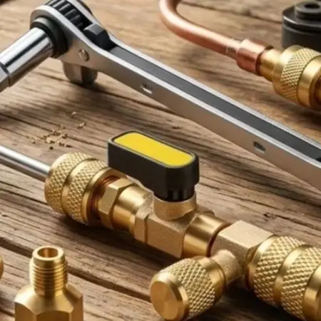 Brass For HVAC Valve Core Remover Tool for R22 R410A Refrigeration Systems 1/4 inch and 5/16 inch Fittings Brass