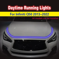 Car LED DRL Daytime Running Light DRL Signal Light Lamp For Infiniti Q50 2013-2022 Waterproof Auto Decorative Atmosphere Lamps