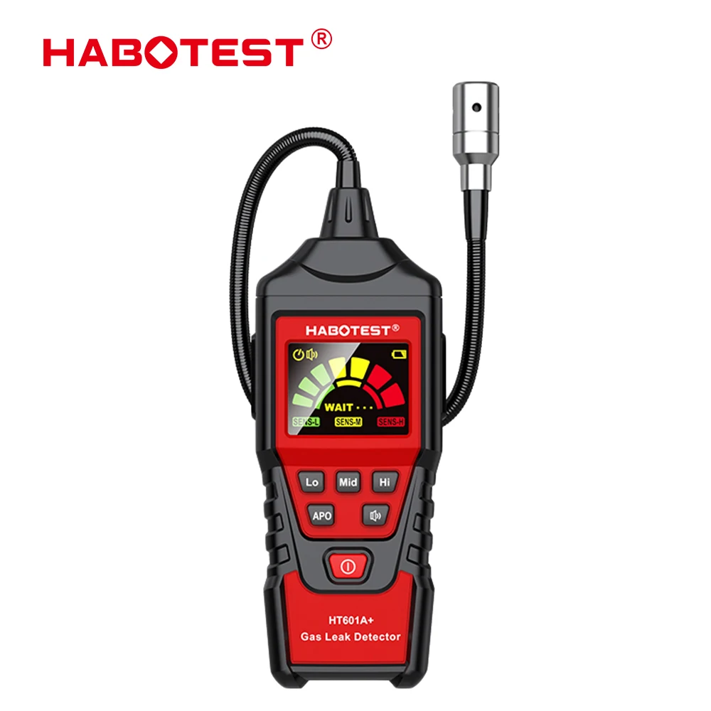 HABOTEST Gas Leak Detector 0-1000PPM Leak Location Determine Sound Alarm Combustible Flammable Natural Methane Gas Detector