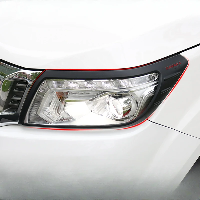 For Nissan Navara NP300 D23 Cover Handle Door Bowl Black Front and Rear Tail Light Protection Cover Fog Light Frame Fuel Tank