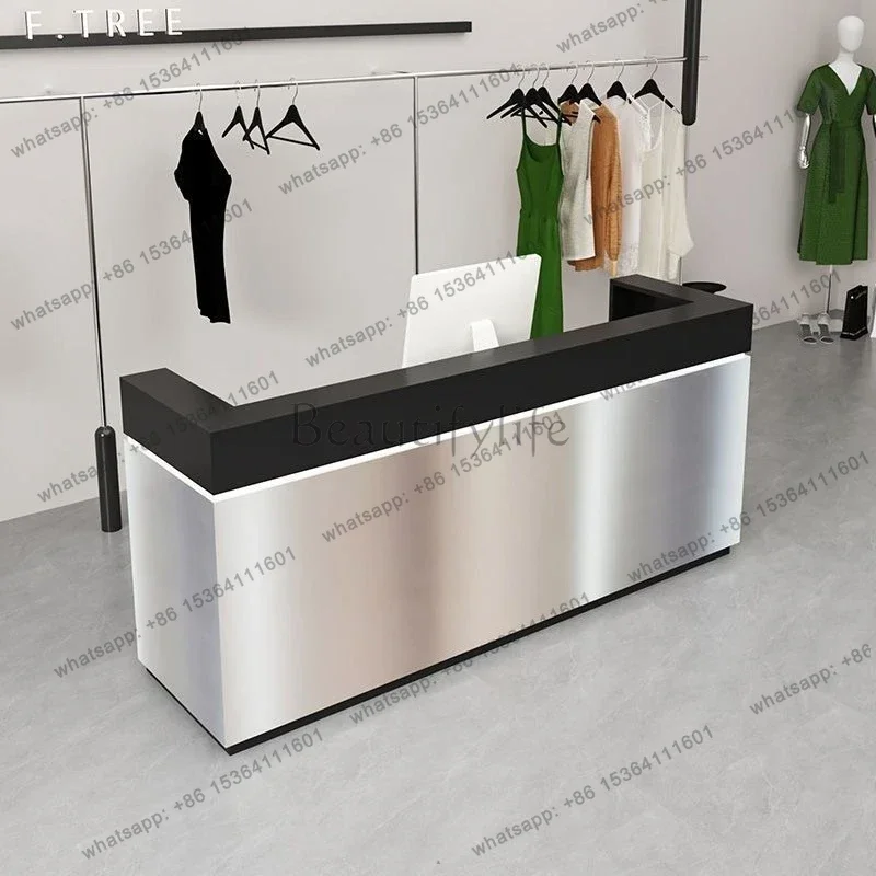 Best Sellers Small Stainless Steel Reception Desks Beauty Salon Card Reception Desks Room Inside Office Furniture Banco Receptio