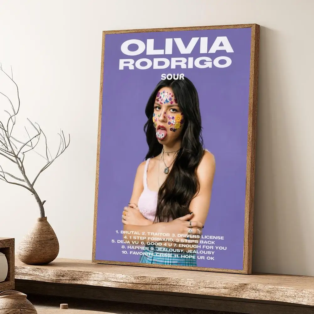 Sängerin O-Olivia R-Rodrigo Poster Moderne Ästhetische Wandkunst Druck Trendiges Schlafzimmer Wohndekor Geschenk – Detail 9