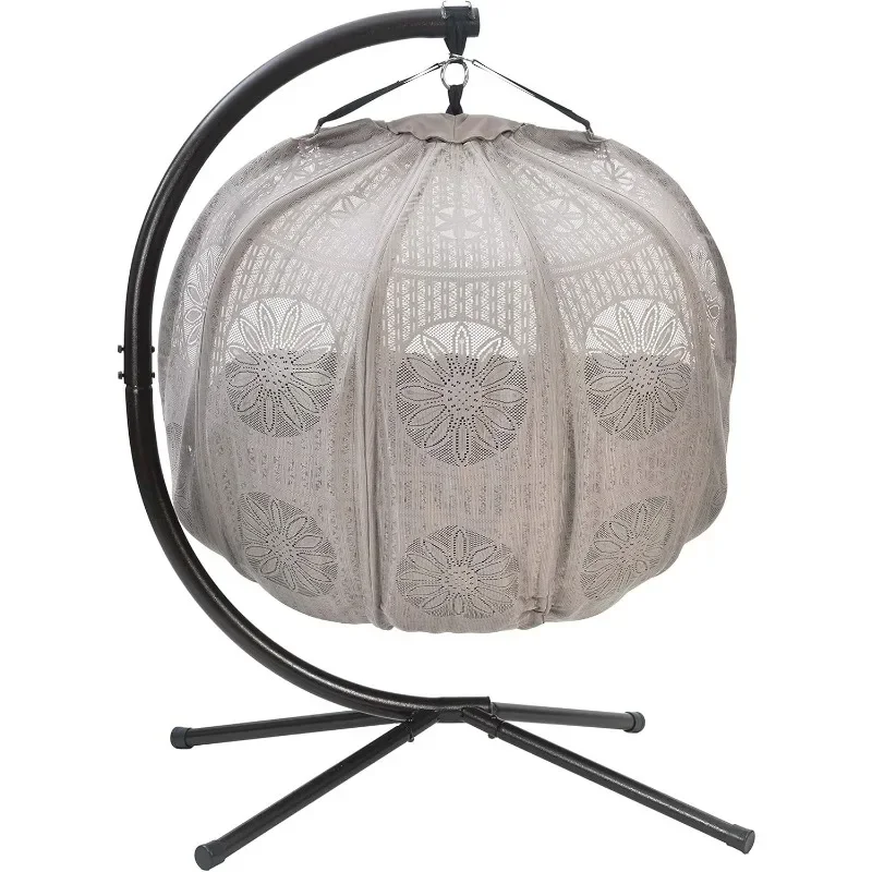 Hanging Pumpkin Patio Chair Frame and Cover, Dreamcatcher Cushions