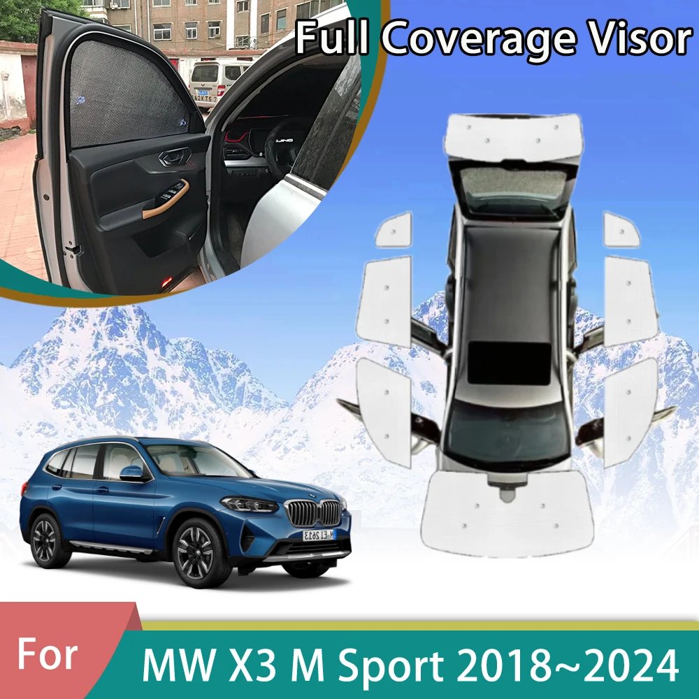 

Car Full Cover Sunshade For BMW X3 M Sport G01 2018 2019 2020 2021 2022 2023 2024 Sunshade Window Protection Sticker Accessories