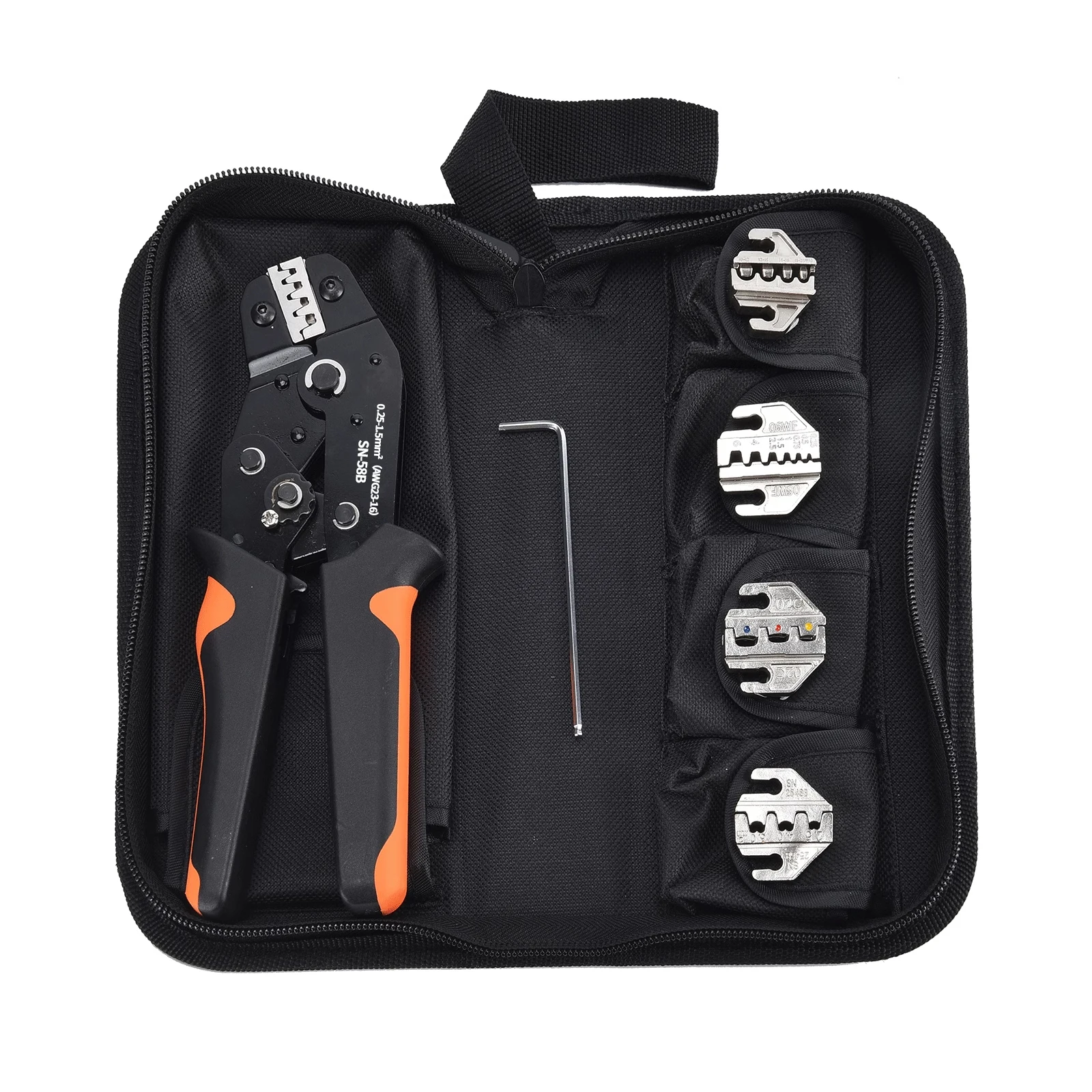 

SN-58B Ratchet Crimper Tool Change Jaws Automotive Service Kit Crimping Plier for Non-insulated / Open Barrel